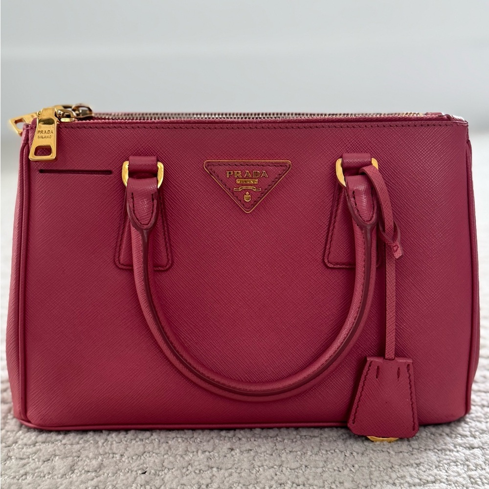 Prada Saffiano Galleria Double Zip Mini